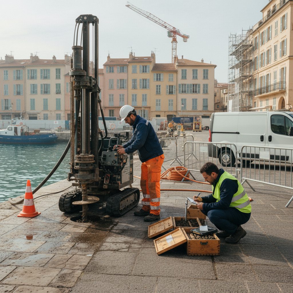 Investigations maritimes et ouvrages côtiers - Géotec