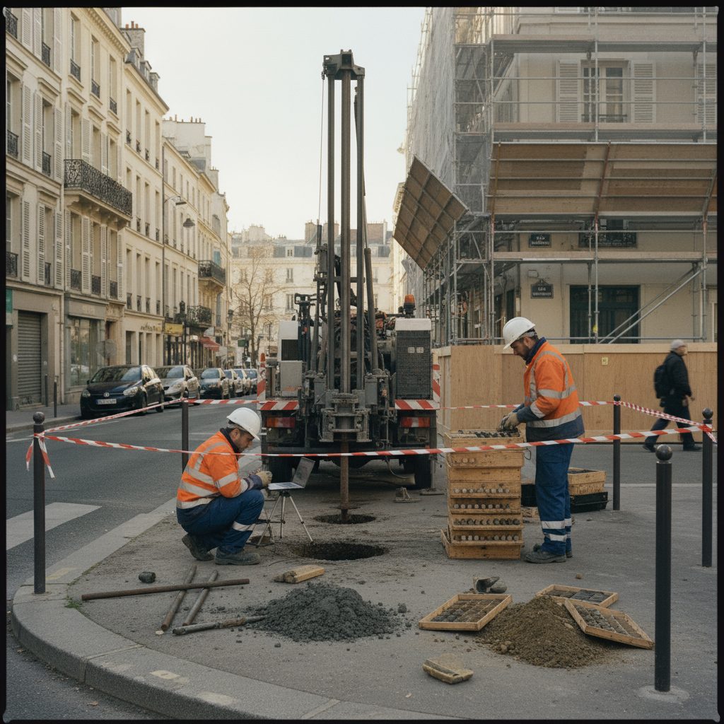 Chantier de reconnaissance géotechnique - Groupe Géotec